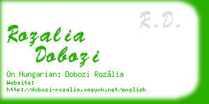 rozalia dobozi business card